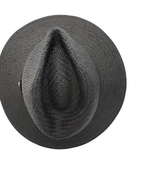 NWT Rag & Bone Packable Straw Fedora Hat Black Size Small main image 6